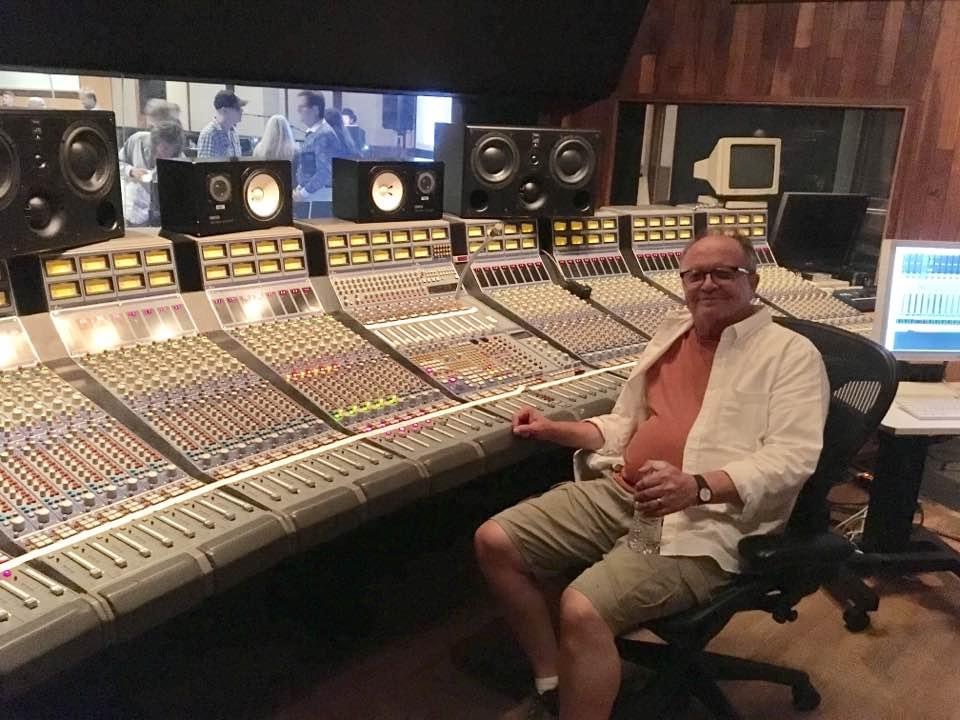 Itzhak Yaron at the mixing console at East West Studio